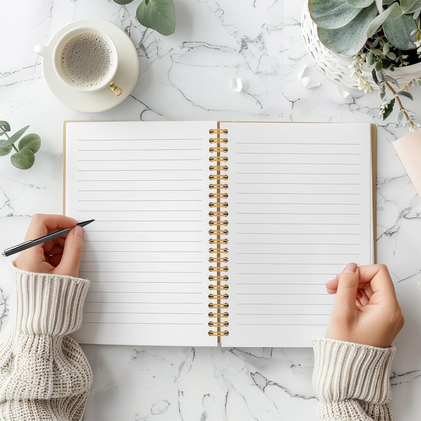 Guymn Cottage Core Floral Goose Notebook, Sage Green Vintage Goose Journal for Kids Girls, Geese Animal Lover Gifts Hardcover Spiral Notebooks Journals 5.5x8.3 Inch