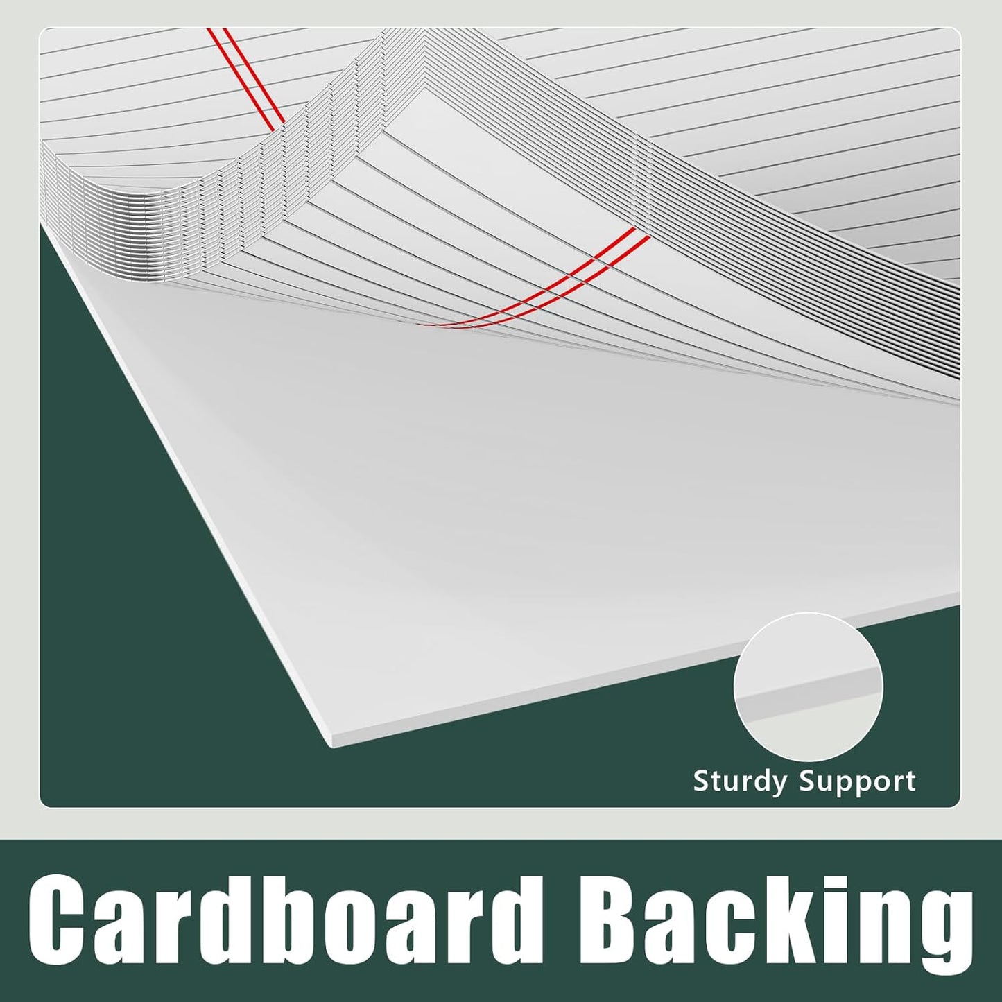 12 Pack Legal Pads 8.5 x 11 Basic Note Pads 8.5 x 11 - Premium Quality 21lb Paper Lined Notepad - Wide Ruled Writing Pads Perfect for Writing and Note-Taking - 30 Sheets per Pad