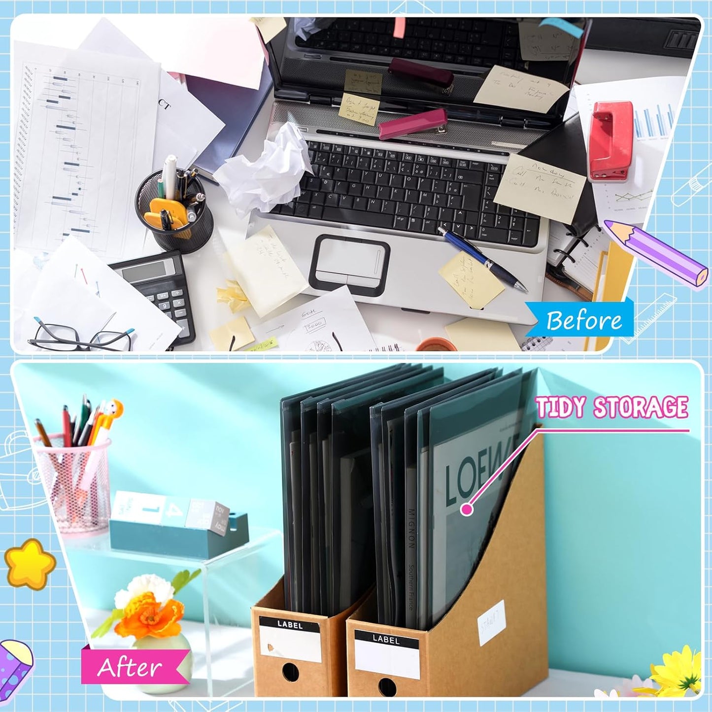 100 Pcs Clear Envelopes with Snap Button Closure Bulk A4 Letter Size Clear Plastic Envelope Folder Document Organizer File Folders for Office Home(Black)