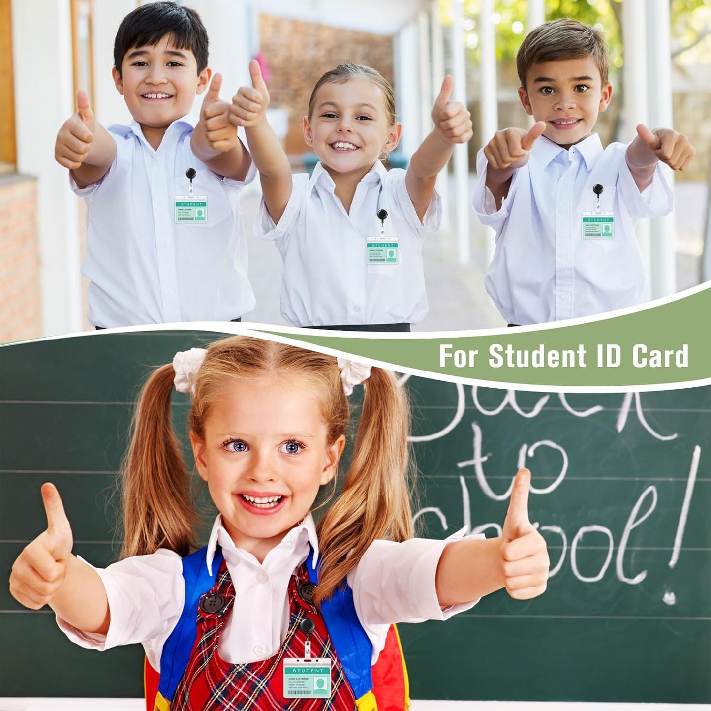 Handepo 300 Pcs Retractable Badge Reels Bulk, Black Retractable Badge Clip ID Holder Key Ring Clip for Office Students Teachers Doctor Nurse Employees Name ID Card Holder Key Card