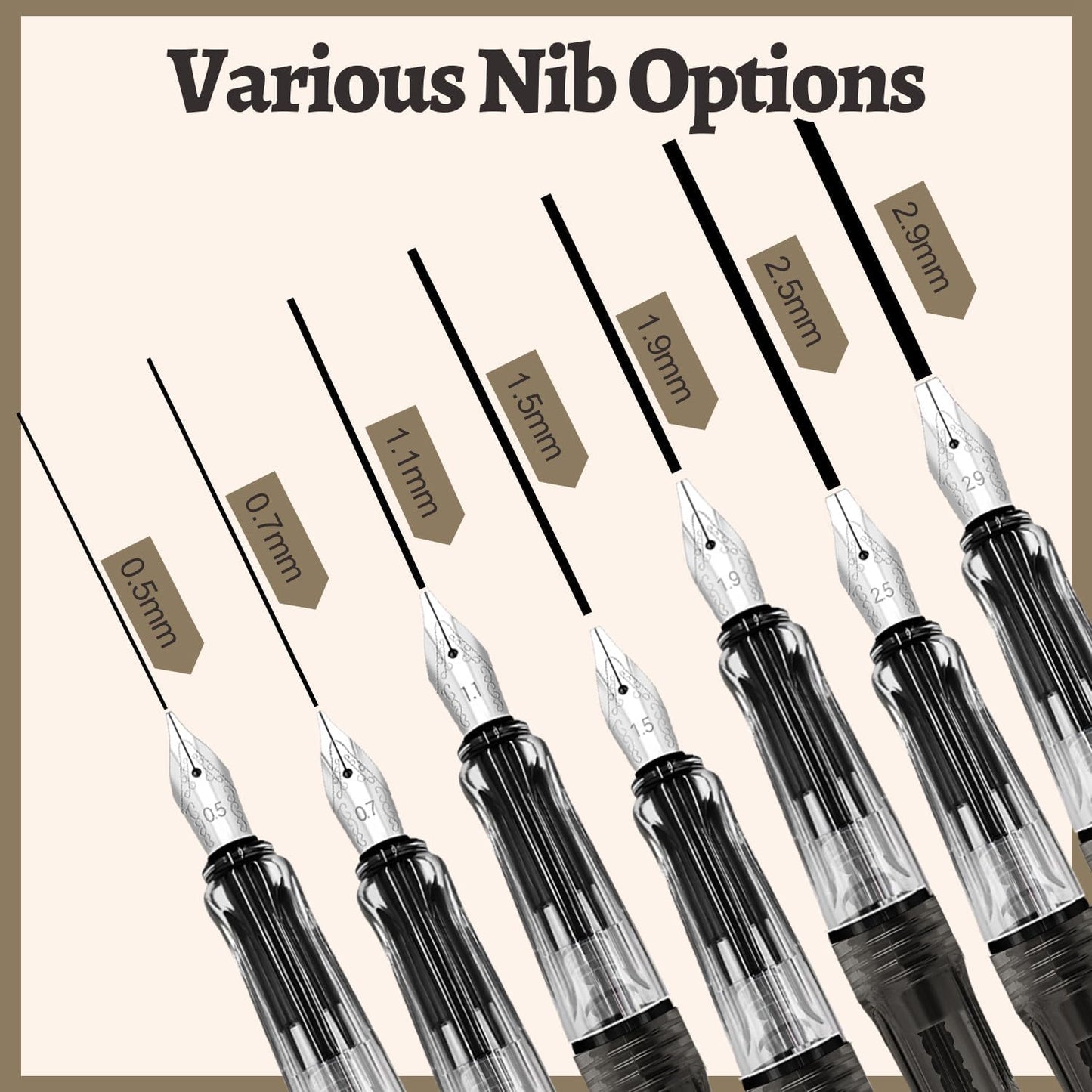 Calligraphy Set, 7 Pcs Fountain Pen with Different Replaceable Nib and 40 Replaceable Ink Cartridge in 11 Color for Beginner Writing and Drawing Calligraphy Kit for Greeting Card Signature Calligraphy