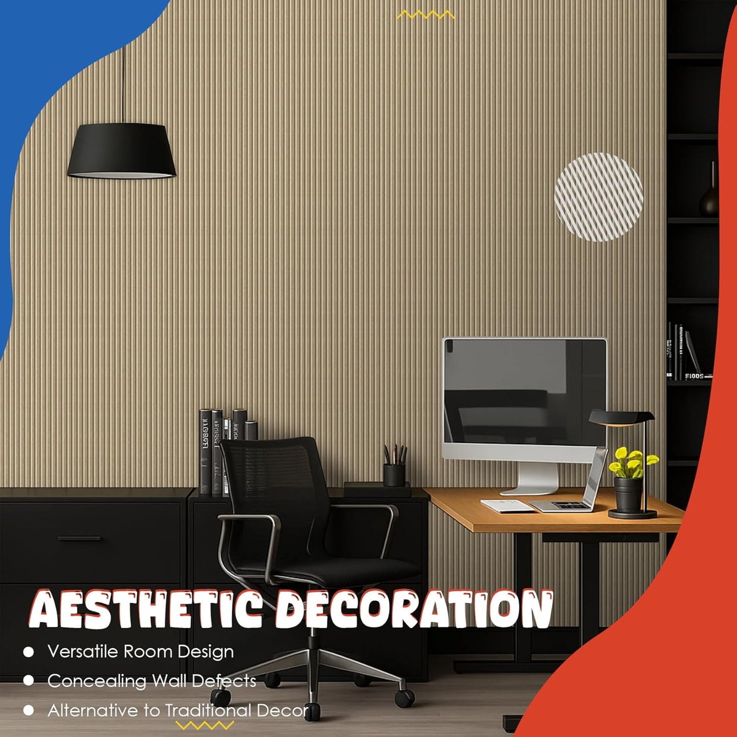 10 Pack Acoustic Panels,47.2x23.6x0.4 inch Acoustic Wall Panels,Large Soundproof Panels,Self-Adhesive Sound Proof Panels for Walls,Acoustic Treatment for Recording Studio&Office,Camel