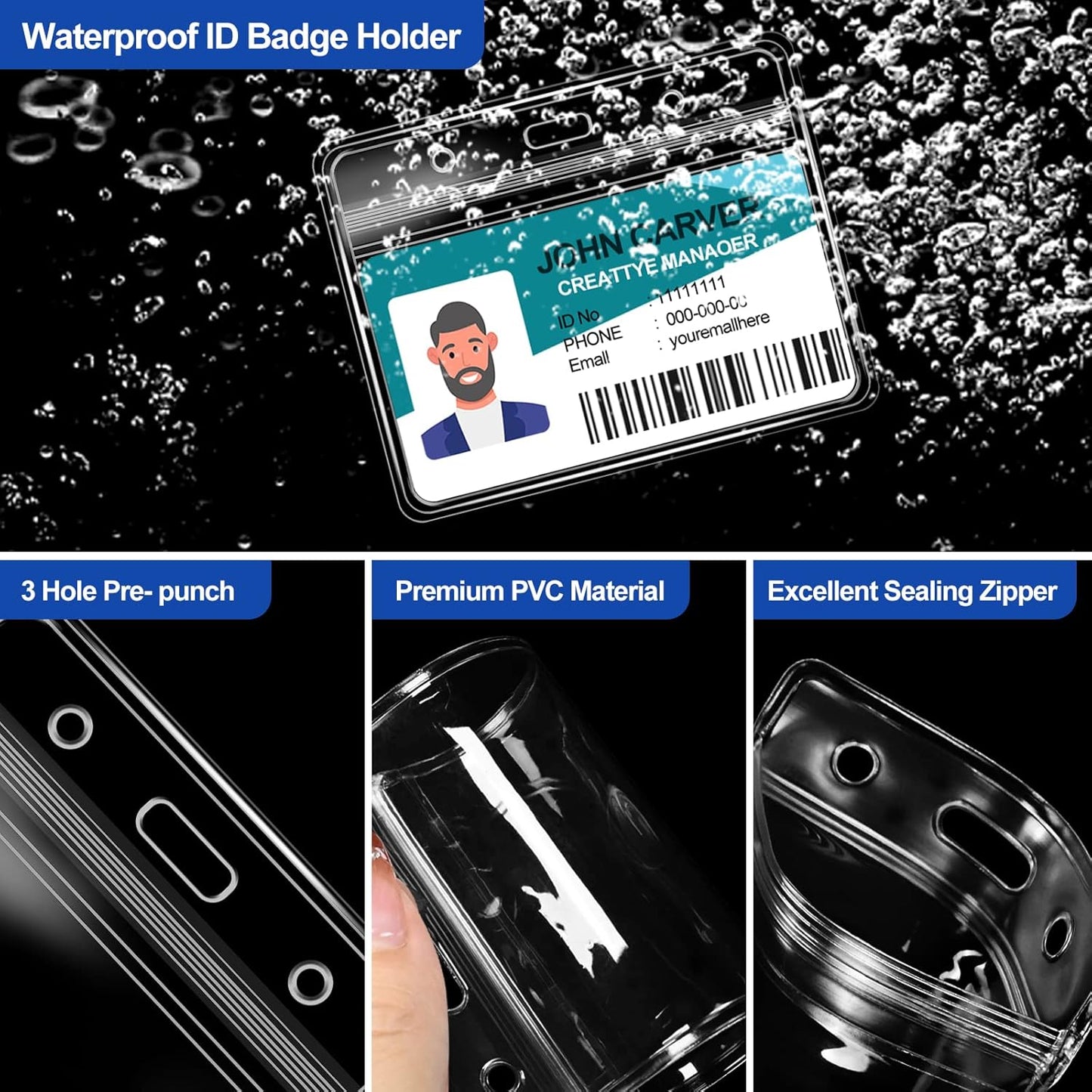 100 Pcs Clear Horizontal Badge Id Card and 100 Pcs Lanyard, Reusable Lanyards for Id Badge Holder Name Tag Badge Holder with Lanyards for Adults Kids Business School Conferences (Red)