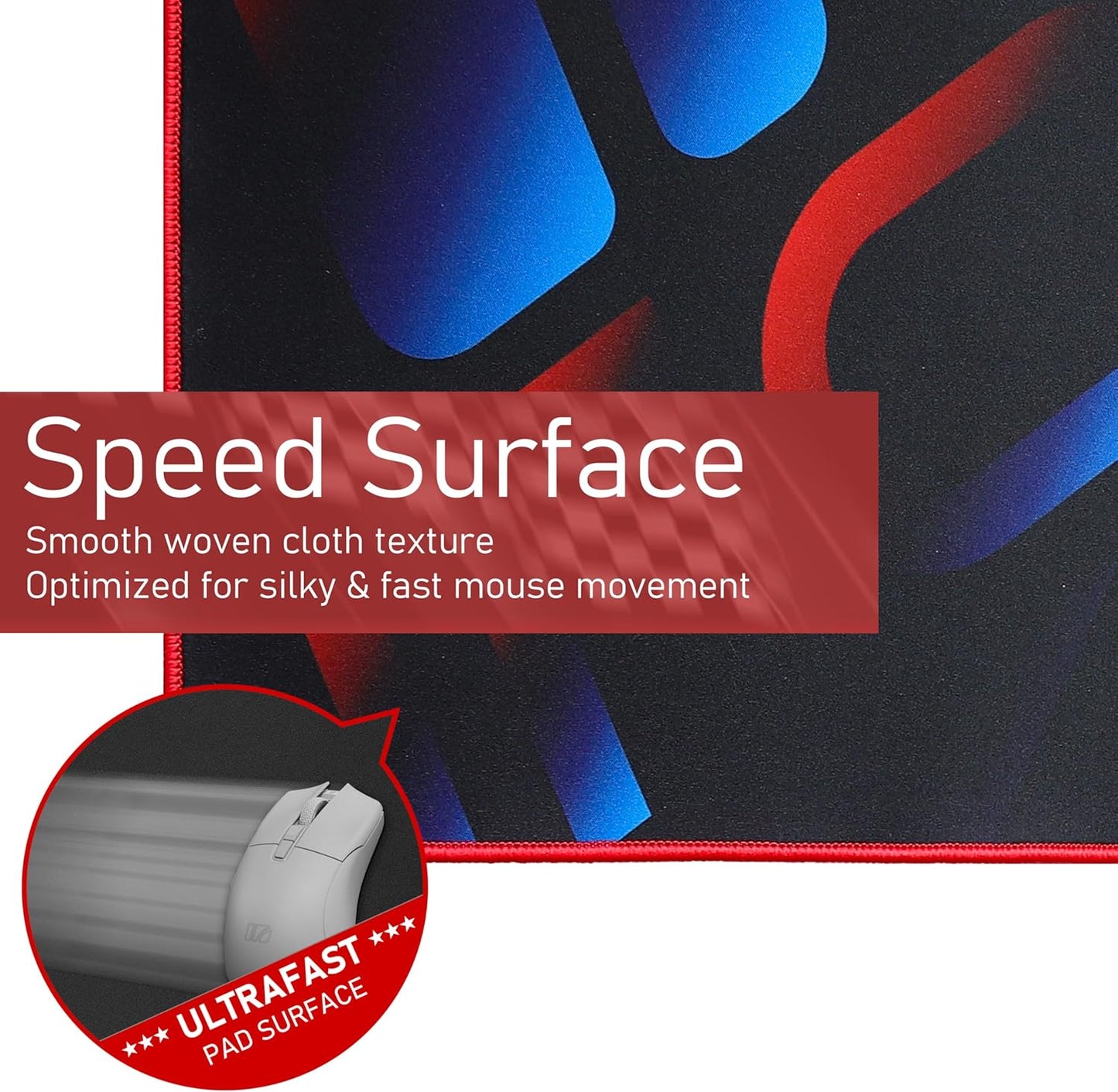 iRocks C23 Extended Gaming Mouse Pad, Table Pad, Desk Mat, Waterproof, Durable Surface, Compatible with All Mice – 31.5” x 11.81”