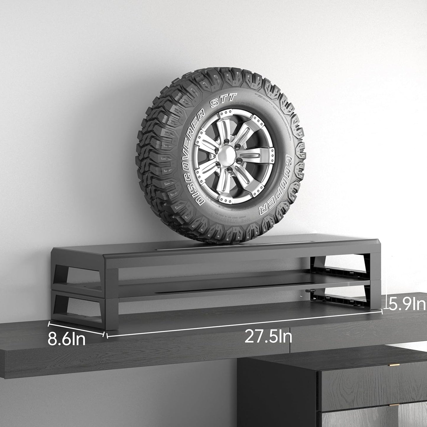 2-Tier Metal Computer monitor stand Laptop Desk Shelf & Monitor Riser ，27.55 inches long desk riser ,22W charging power, 2 USB 3.0 ports, and 1 USB 2.0 port Monitors/PC/Laptop/Computer Space Saver Organizer(USB Hub Fast Charging Version, Two-layer 700mm)