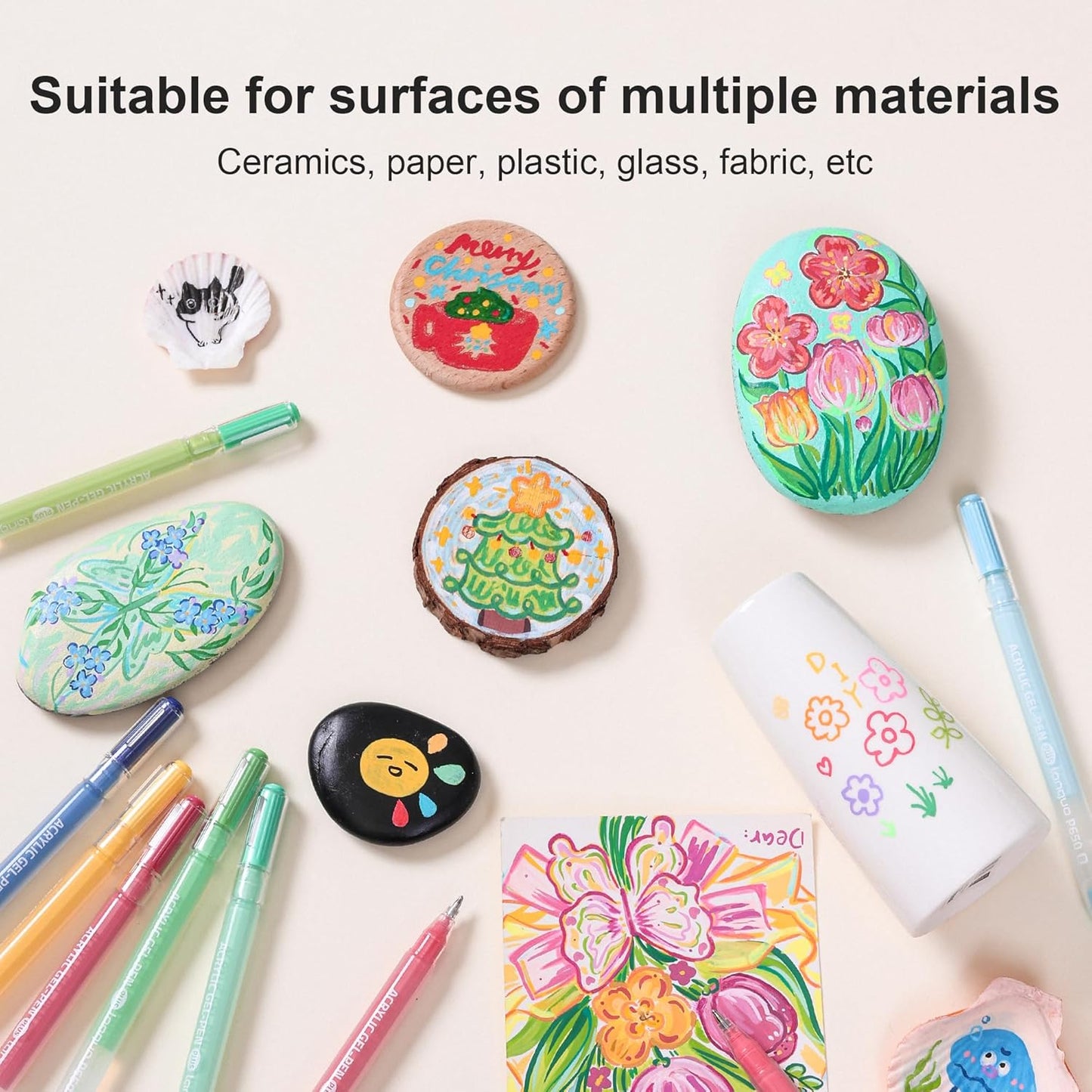 Acrylic Gel Pens for Coloring Books, Quick Dry 90 Colors 1.0mm Fine Point Gel Marker Pen for Drawing, Journaling Art, School Supplies