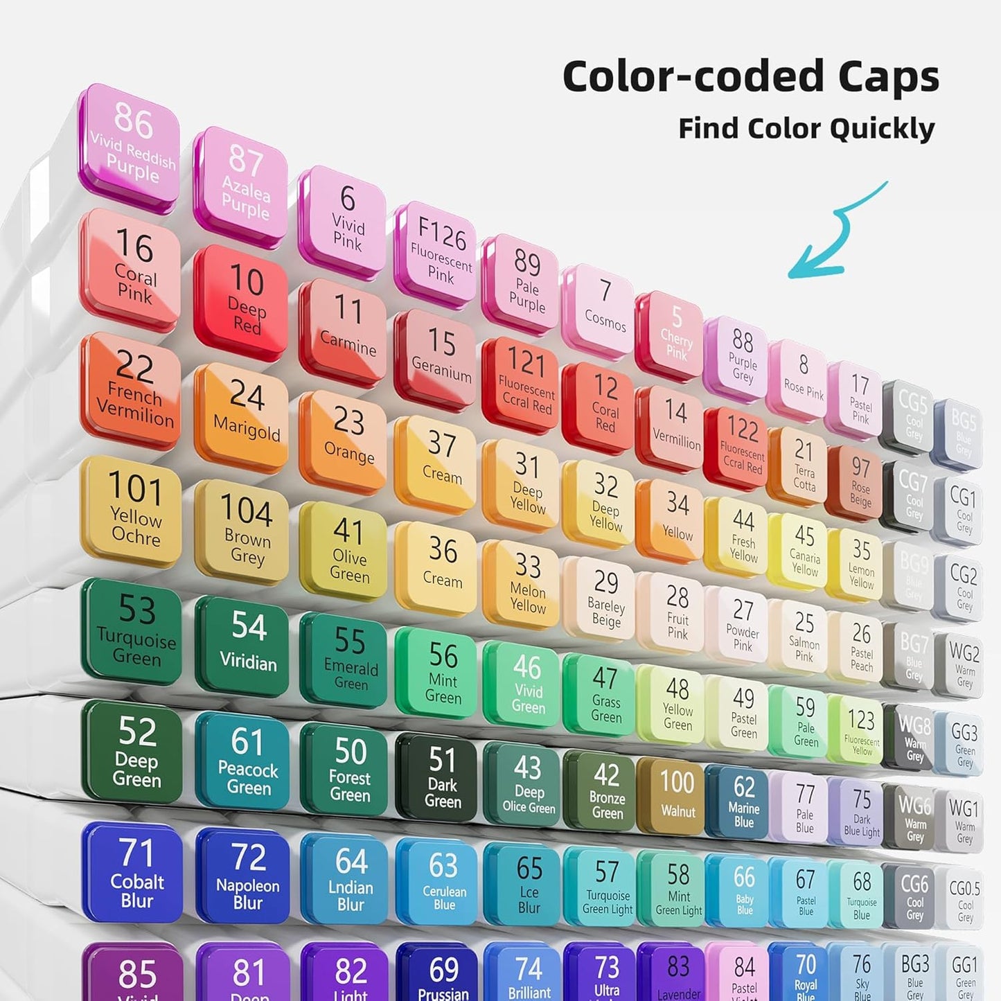 80 Colors Dual Tip Artist Alcohol Markers Set with Carrying Case - Perfect for Coloring, Drawing, Sketching, Card Making and Illustration - Perfect for Adults and Kids