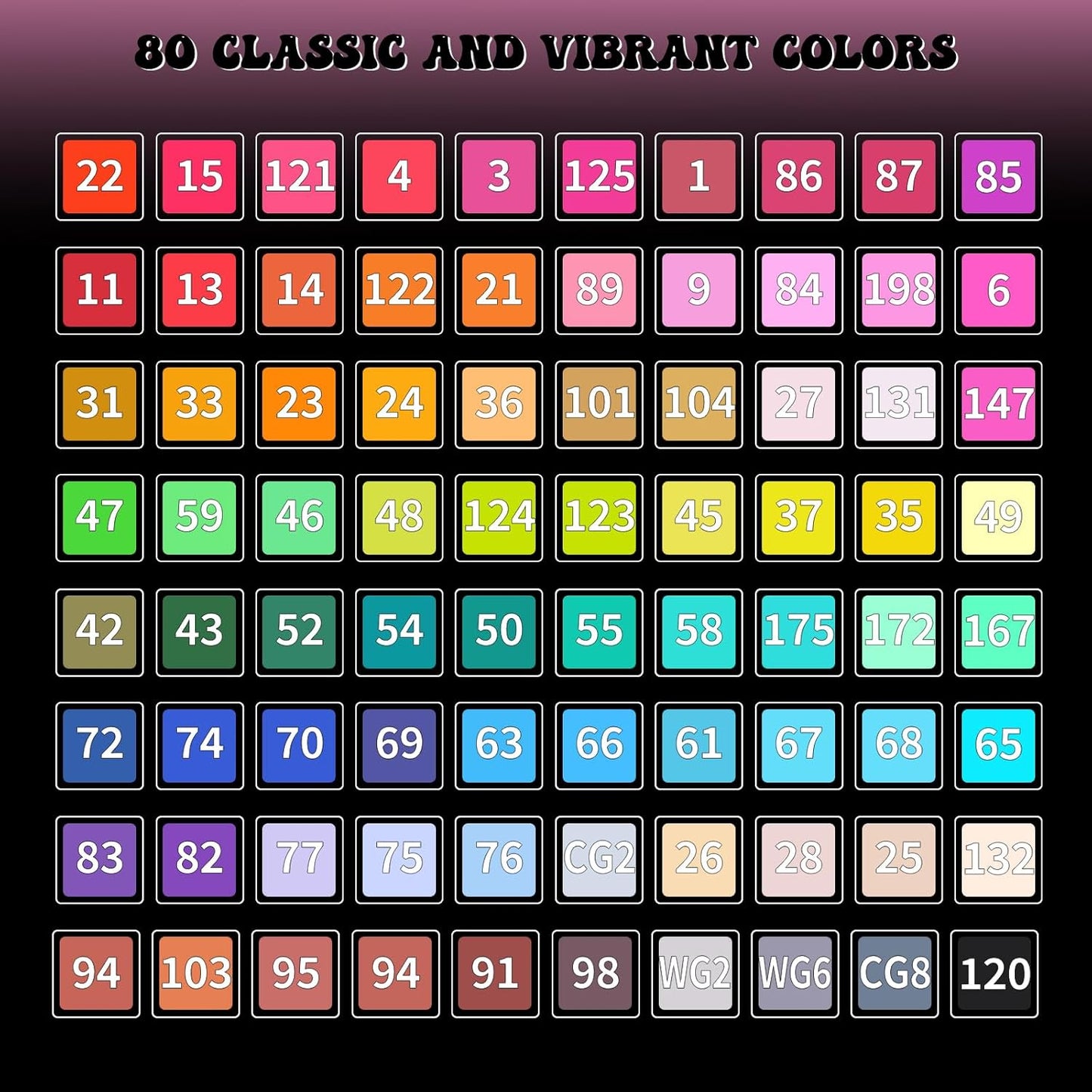 alchilalart 80-Colors Alcohol Based markers, Alcohol Markers Set, Dual Tip Alcohol Sketching Drawing Markers Animation for Adults Kids