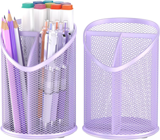 2 Pack Pen Holder Pen Organizer (Purple)