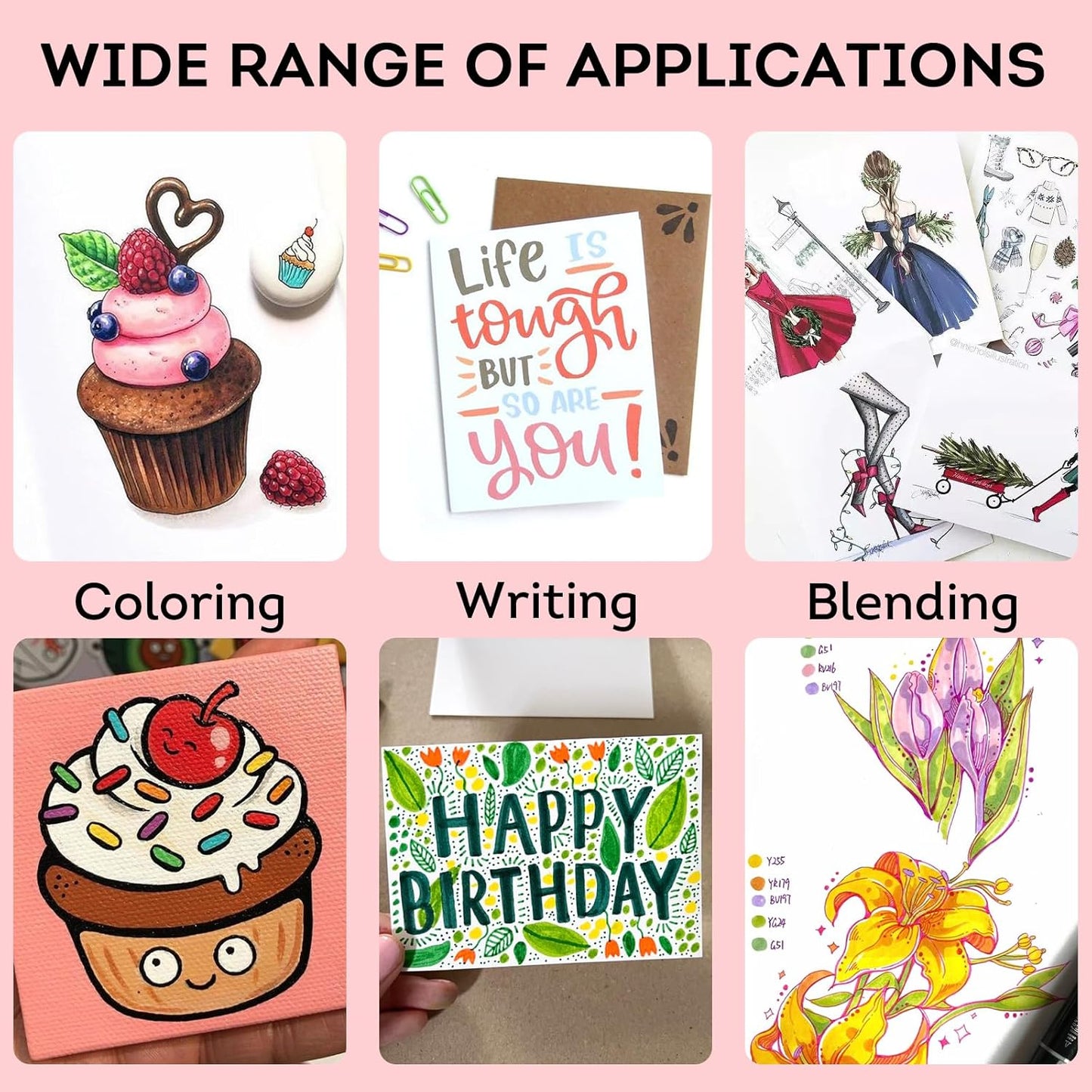 168 Colors Alcohol Markers Brush Tip Dual Tip Art Markers for Kids Marker Pens with Pen Holder and Carry Bag for Adult Coloring Painting Supplies Perfect for Painting, Coloring, Sketching and Drawing