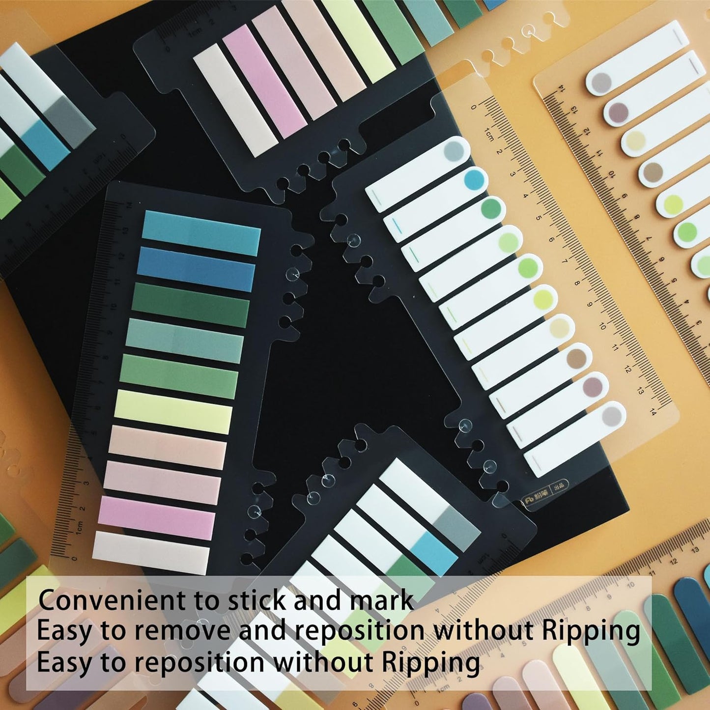 1600pcs Translucent Sticky Note Tabs, Morandi Page Markers for Annotating Books,Repositionable Book Flags Tabs Strip with Binders, Clear Sticky Notes,Page Tabs,Index Tabs