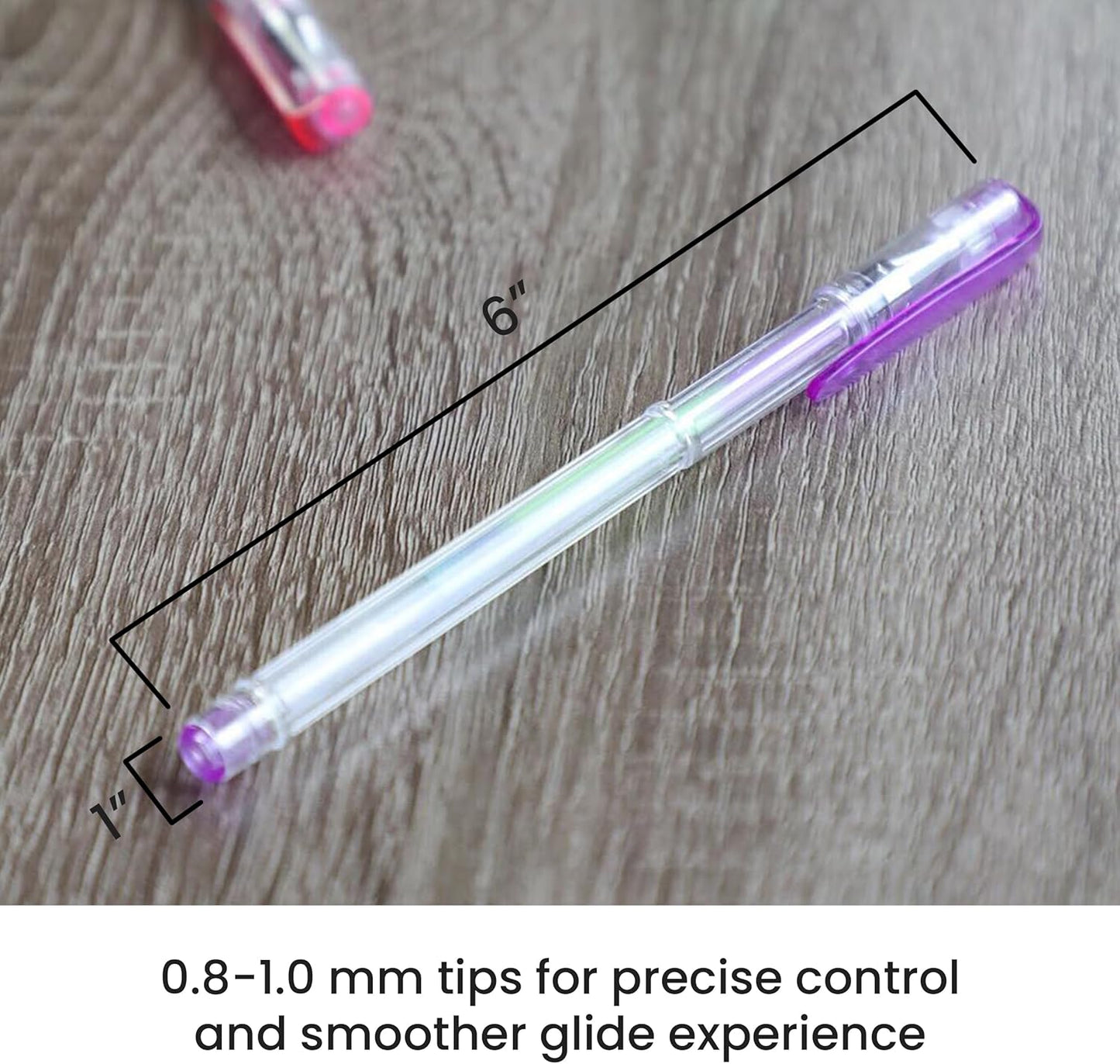 OfficeGoods Yellow Orange Red Gel Pens with Refills – Neon Journaling Art – Medium 0.8-1.0mm Tips – Non-Toxic Gel Pens Set – Quick Dry Smudge-Free 24 Pack Colors