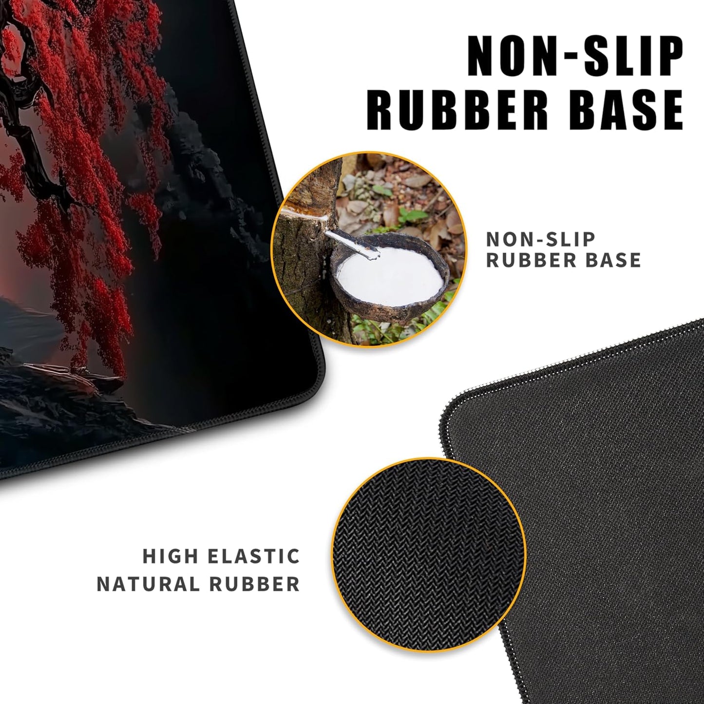 Japanese Desk Mat Riverside Full Moon Large Mouse Pad Gaming Mousepad Extended XL Keyboard Mat Computer Laptop Mouse Desktop Mat 31.5 X 11.8 Desk Decor