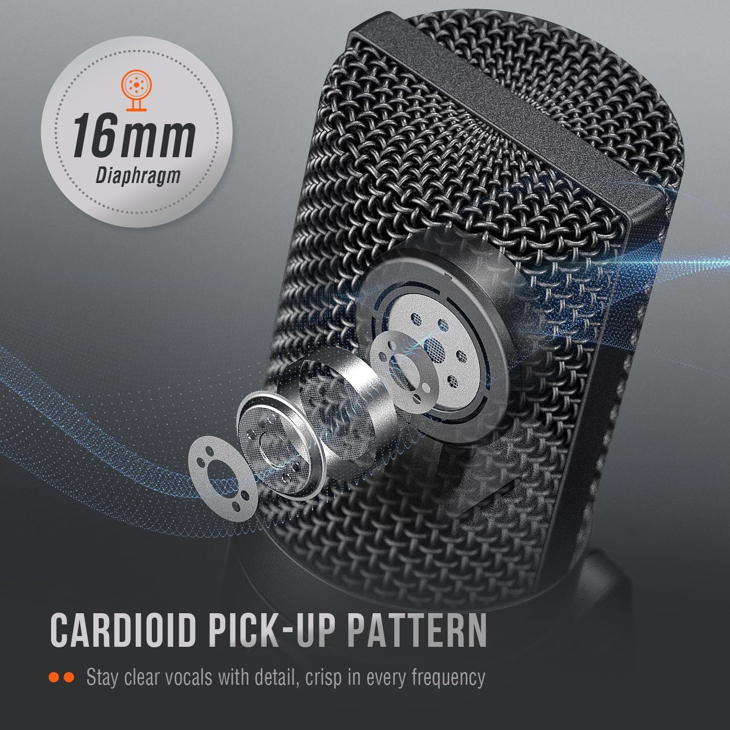 FIFINE Studio Condenser USB Microphone Computer PC Microphone Kit with Adjustable Boom Arm Stand Shock Mount for Instruments Voice Overs Recording Podcasting YouTube Vocal Gaming Streaming-T669