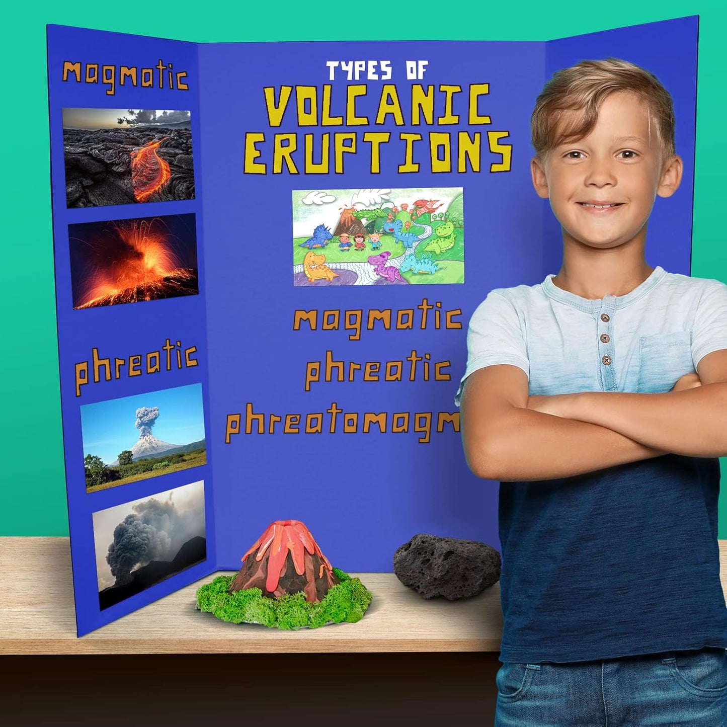 Flipside Products 36” x 48” Foam Project Boards for Presentations, Science Fair, School Projects, Event Displays and Trifold Picture Board - Blue - 3 Pack