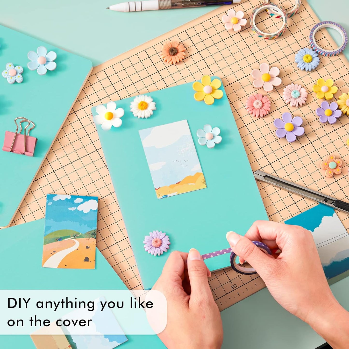 feela 8 Pack Soft Cover Journal Bulk, Notebooks College Ruled for Work, Lined Travel Journal for Women Men, Note Taking Notebook School Supplies Business Writing, 8.2” x 5.5”, A5, Emerald