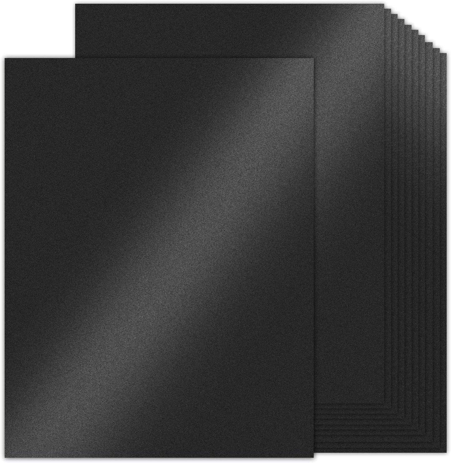 100 Sheets Black Shimmer Cardstock 8.5 x 11 Metallic Paper, Goefun 80lb Card Stock Letter Size Sheets for Halloween, Invitations, Scrapbooking, Crafts, Graduations