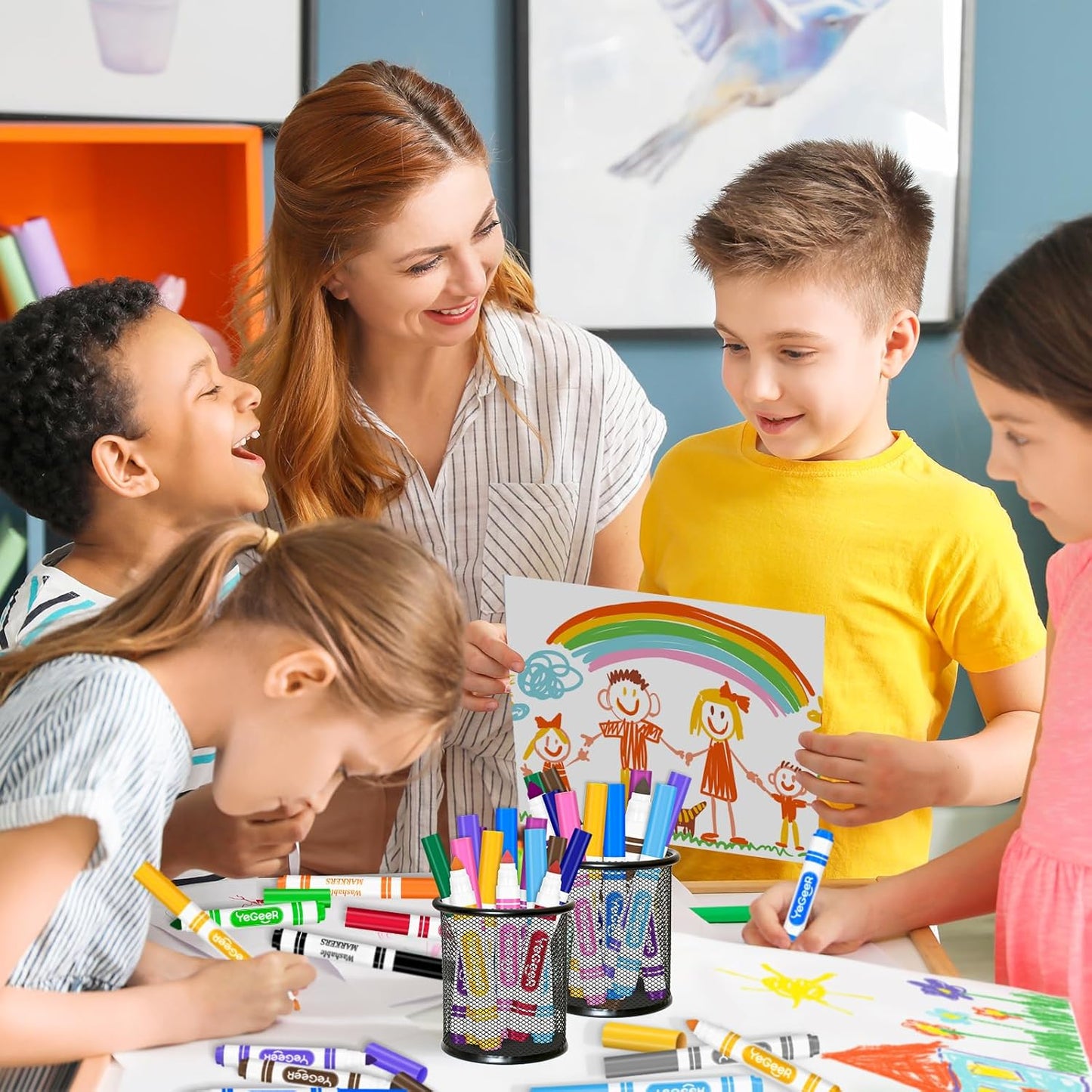 320 Count Washable Markers Bulk – 16 Assorted Colors, Broad Tip Markers for Kids, Teachers, and Classroom Supplies, Perfect for Art and Coloring.