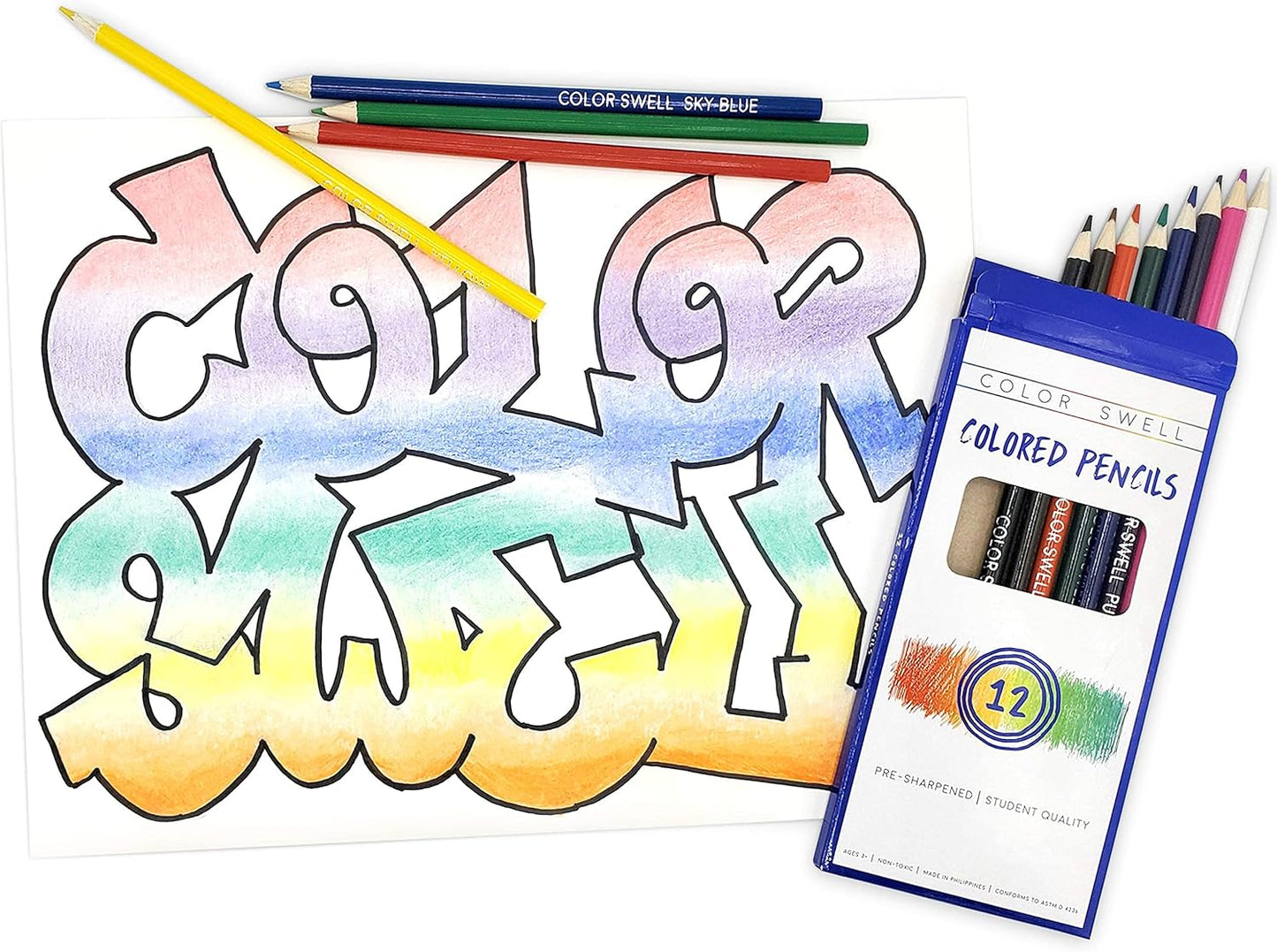 Color Swell Bulk Colored Pencils – 30 Sets, 360 Pre-Sharpened Assorted Vibrant Colors – Ideal for Kids, Teachers, and Classroom Supplies