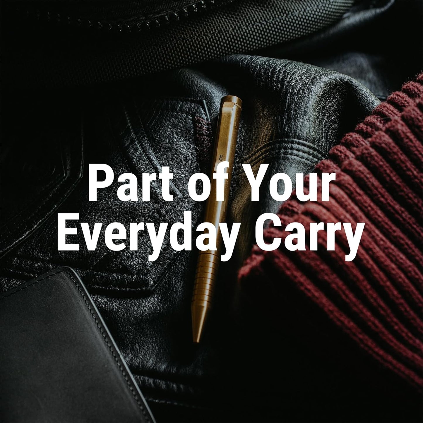 Everyman Brass Grafton Mini Twist EDC Pen with Refillable, Pocket-Size Metal Body, Luxury Mini EDC Ink Pen, Cartridge Compatible Design, Ideal Gift for Office, Business, Executive