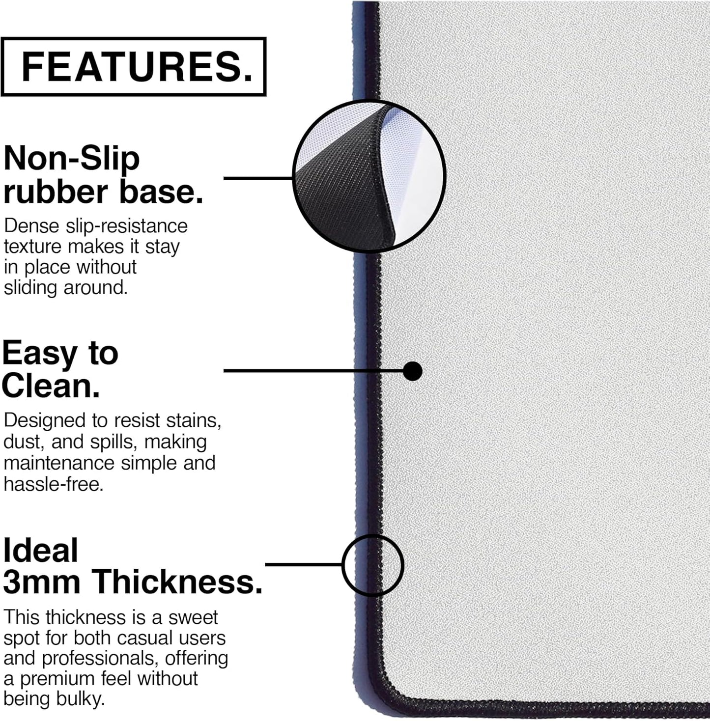 MPCO. Blueprints Large Gaming Desk Pad - 36" x 17" Aeroglyde Fabric 18A Hornets – Blue Desk Mats - Non-Slip, Washable, Smooth Glide for Precision Gaming & Work