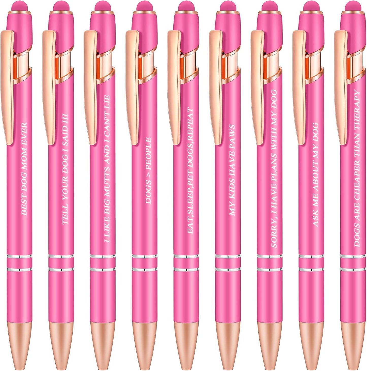 Dog Mom Gifts for Women Ballpoint Pens with Stylus Tip Gifts for Dog Lovers Women Vet Tech People Pens A Snarky Gag