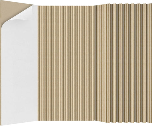 10 Pack Acoustic Panels,47.2x23.6x0.4 inch Acoustic Wall Panels,Large Soundproof Panels,Self-Adhesive Sound Proof Panels for Walls,Acoustic Treatment for Recording Studio&Office,Camel