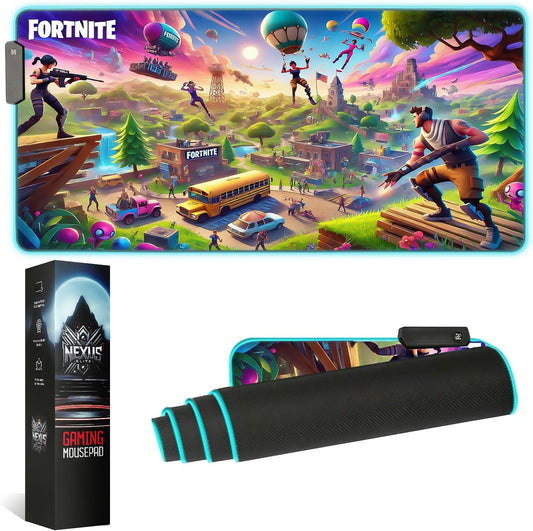 Gaming Mouse Pad - Desk Mat Gaming Mouse Pad, 90x40 Extra Medium Large Extended Big Long Huge XL XXL and XXXL RGB LED Light Mousepad for a Computer, PC Mats Mousepads Battlefield Blitz