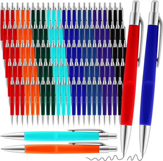120 Pack Ballpoint Pens Bulk Retractable Gel Ink Pens Back to School Supplies 0.7mm Medium Point Black Ink Smooth Writing for School Office Journal Teacher Student Gifts(Colorful)