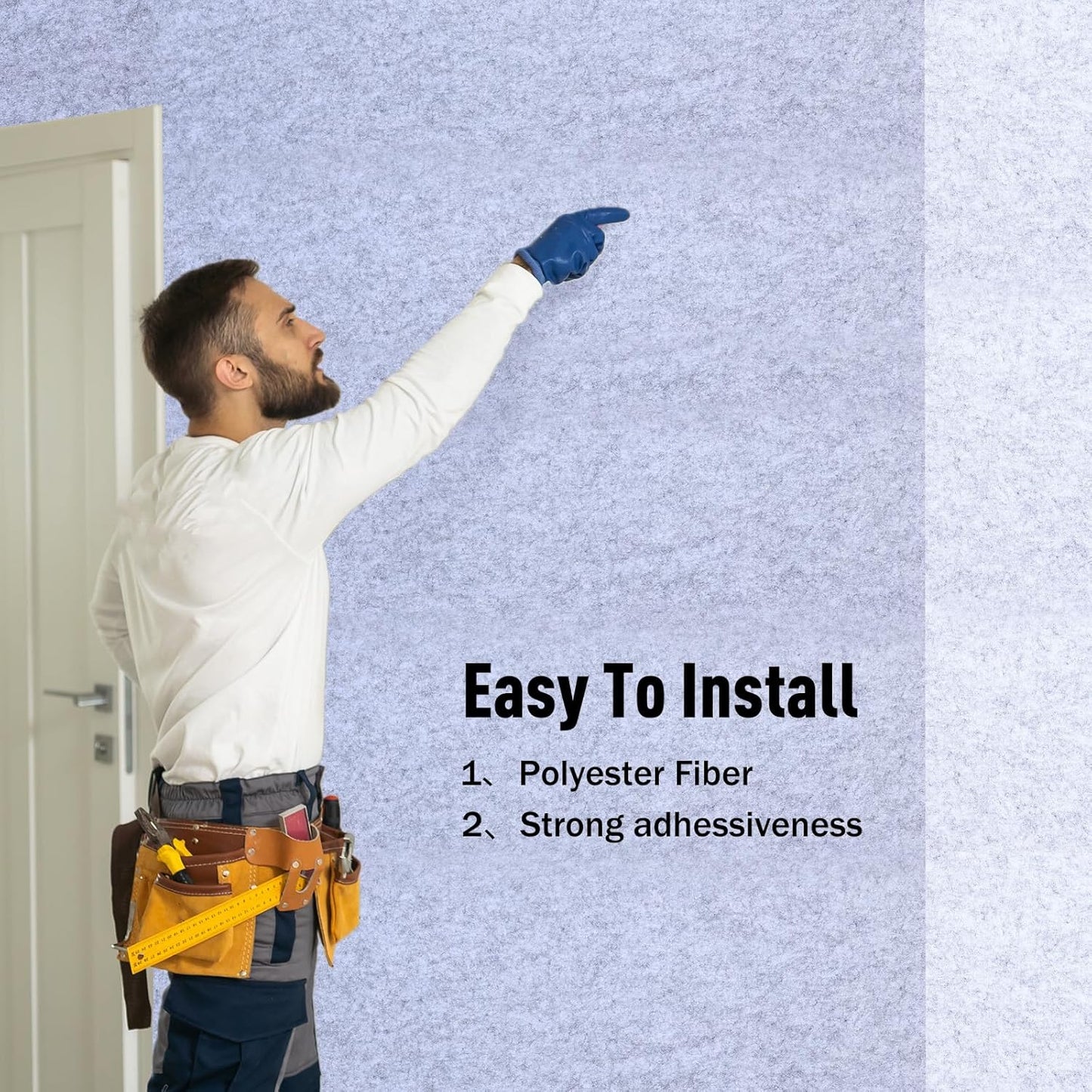 Frienda 6 Pack Large Acoustic Panels 47 x 24 x 0.4 Inch Fabric Wrapped Sound Proof Self-adhesive High Density Foam Panels for Recording Studio Acoustical Treatments Home Office(Silver Gray)