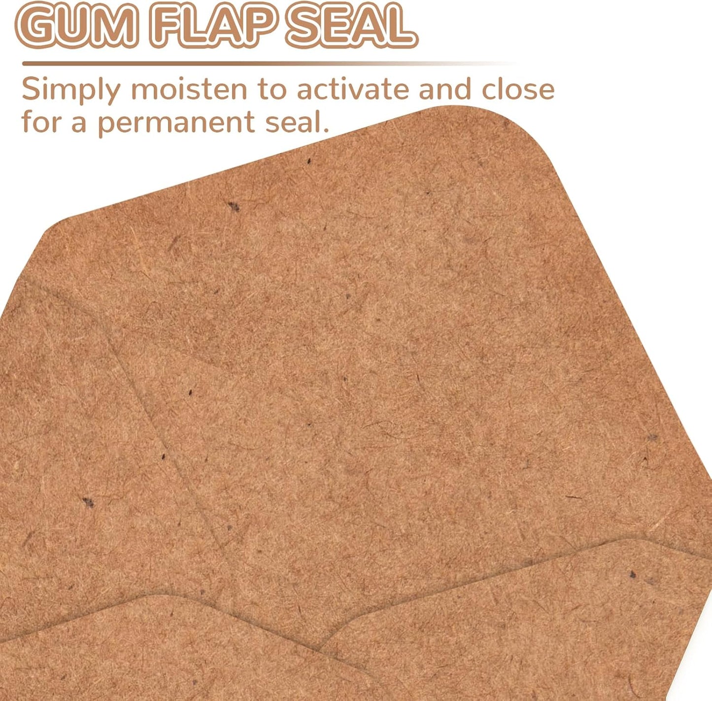 180 Packs Gift Card Mini Envelopes Small Envelope with Gummed Seal, Paper Business Card Envelopes, Bulk Tiny Envelope Pockets for Small Note Cards, 4 x 2.7 Inches (Kraft Brown)