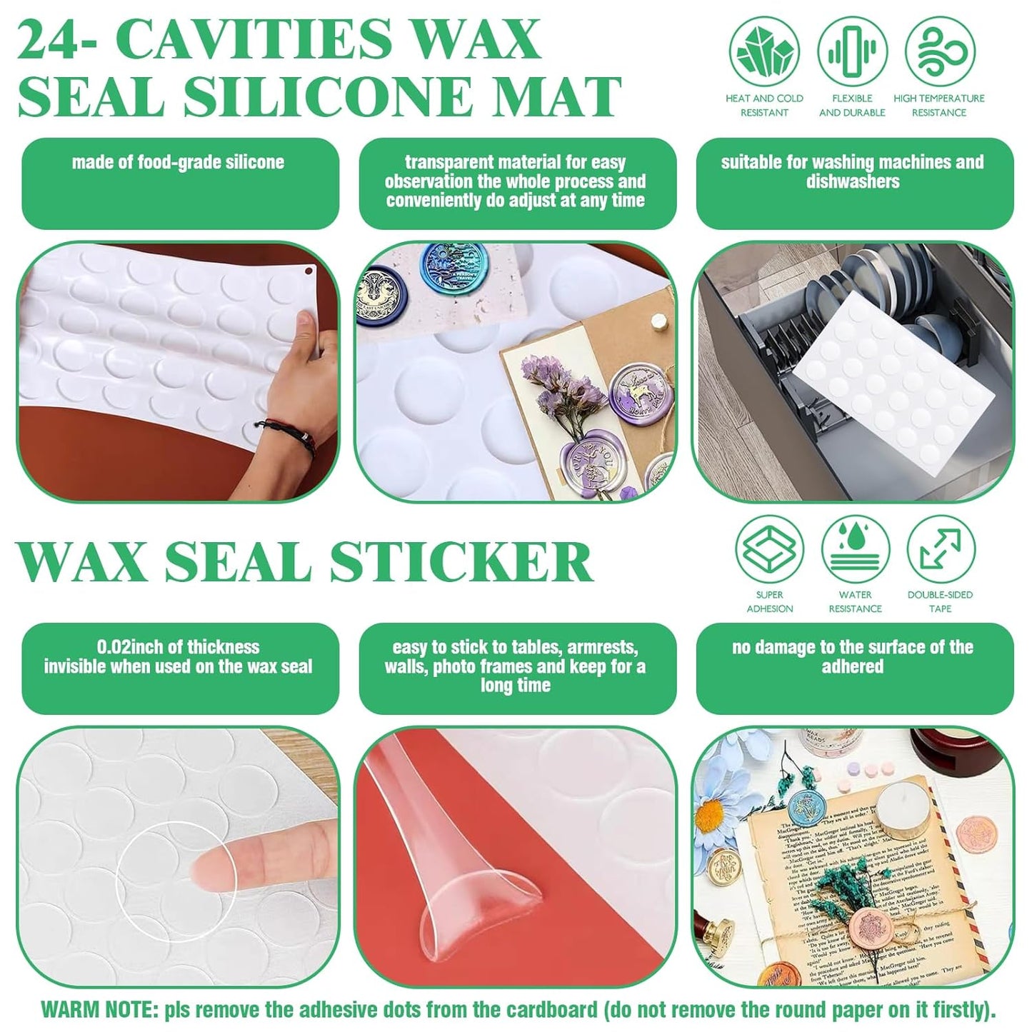 1551Pcs Wax Seal Stamp Kit Contains 48 Colors Sealing Wax Beads, Wax Seal Stamps, Sealing Wax Warmer, Silicone Wax Seal Mat, Metallic Pen, Envelope for Adhesive Waxing DIY Craft Gift