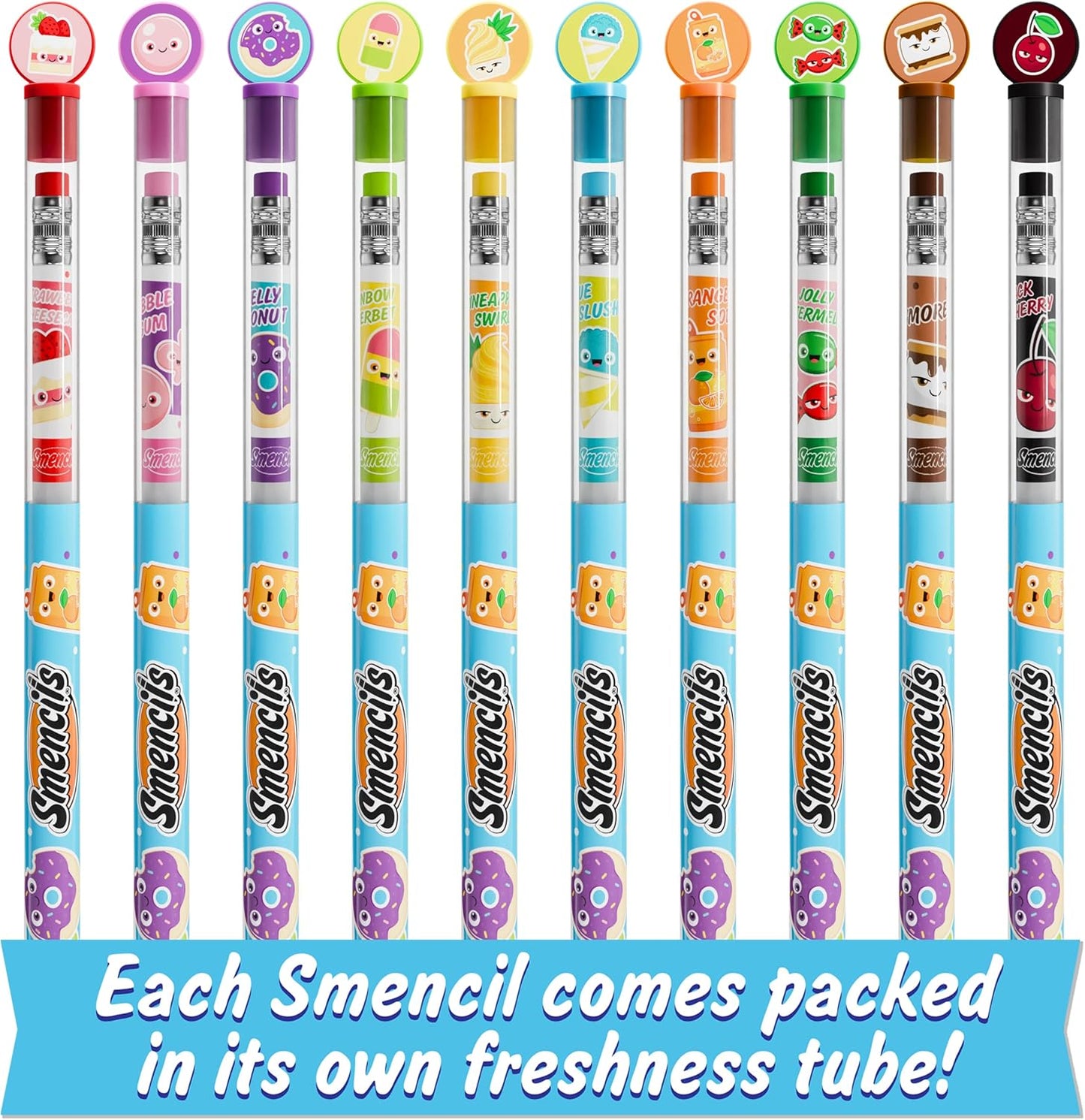 Graphite Smencils (2 Pack) - HB #2 Patented Gourmet Scented Pencils, 10 Count, Gifts for Kids, School Supplies