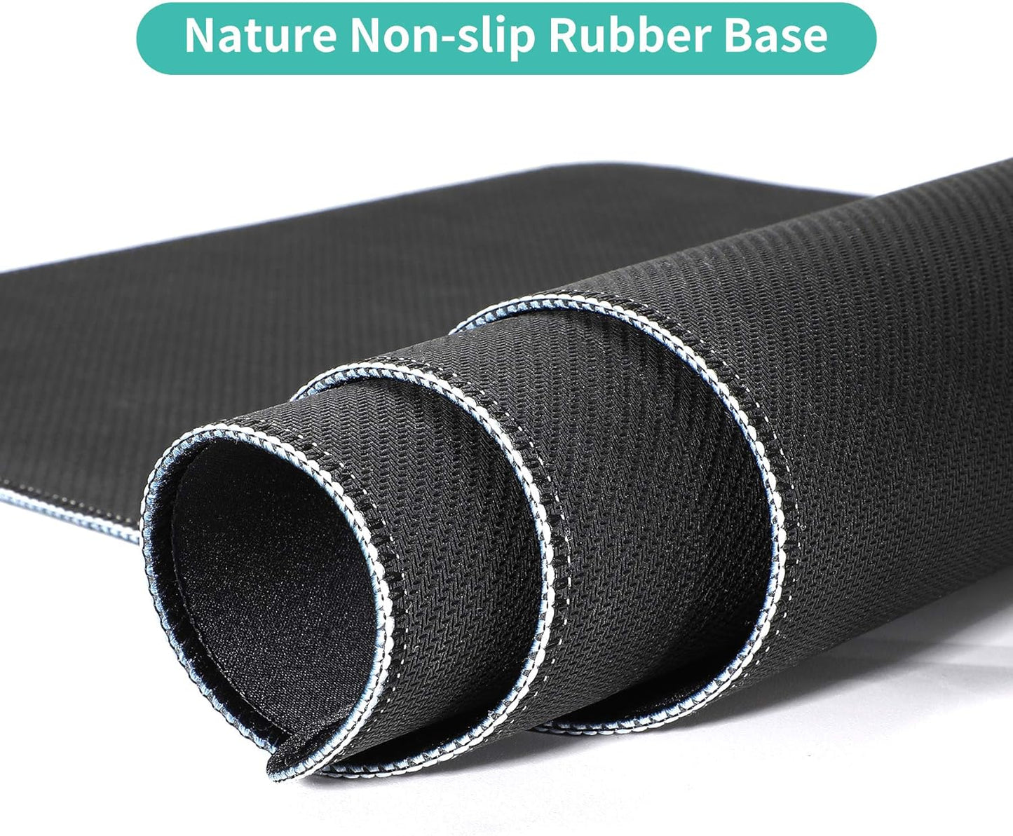 Dynippy Thin Extended Gaming Mouse Pad with Stitched Edges Large Mousepad Long XXL Keyboard and Mouse pad Desk Mat for Gaming Office & Home - Galaxy Space (Beach)