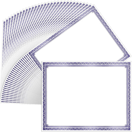 150 Sheets Certificate Paper 8.5 x 11 for Printing Blank Award Certificate for Graduation Diploma Achievement Participation Award Document(Blue)