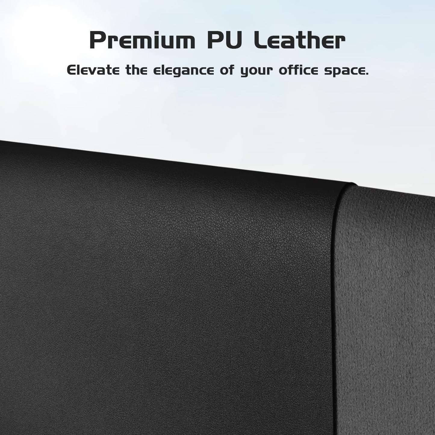 Aothia Leather Desk Pad Protector - Large Mouse Pad, Office Desk Mat, Non-Slip PU Leather Desk Blotter, Laptop Desk Pad, Waterproof Desk Writing Pad for Office and Home (Black, 38" x 13.7")