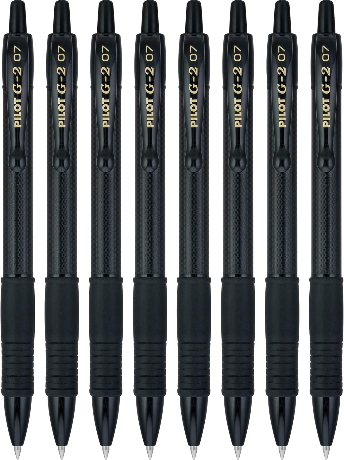 Pilot, G2 Edge Premium Gel Roller Pens, Fine Point 0.7 mm, Black, Pack of 8