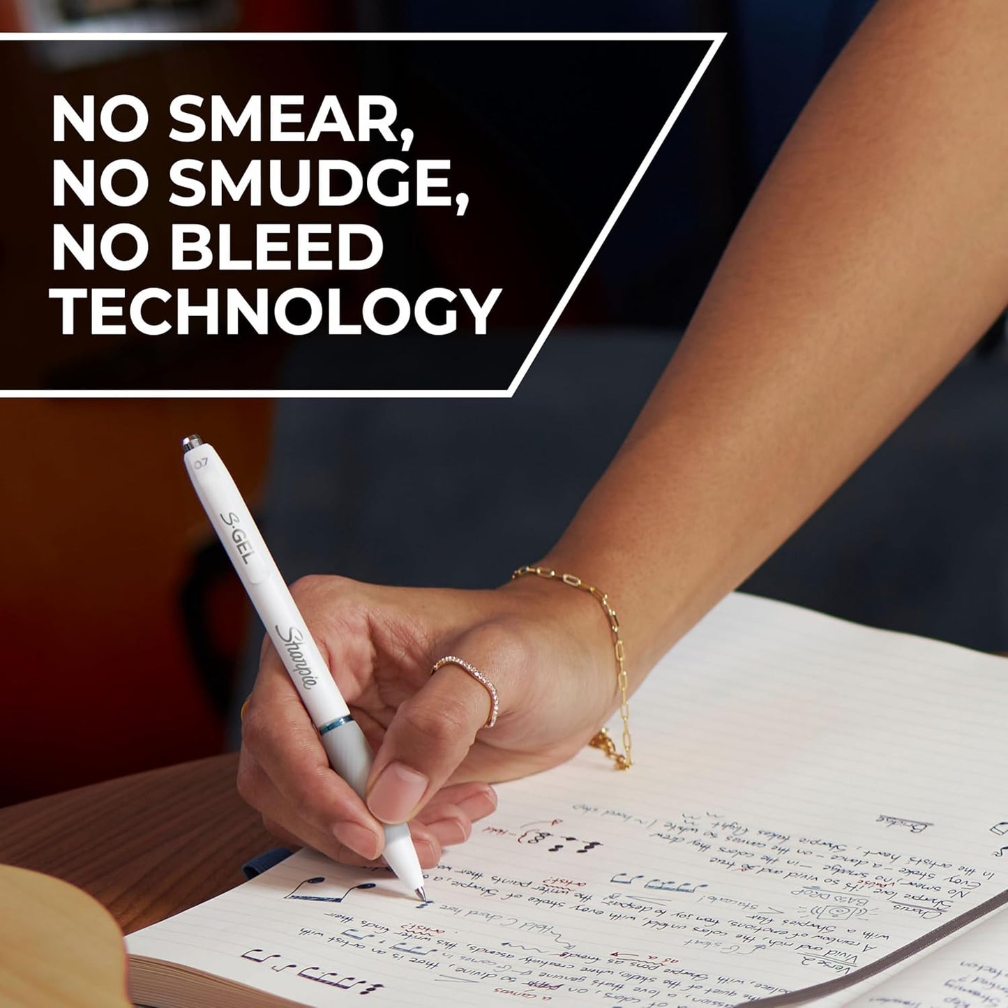 Sharpie S-Gel Pens, Fashion Barrel Gel Pens, Pearl White Body, Medium (0.7mm) Point, Bold Ink Colors, 12 Count