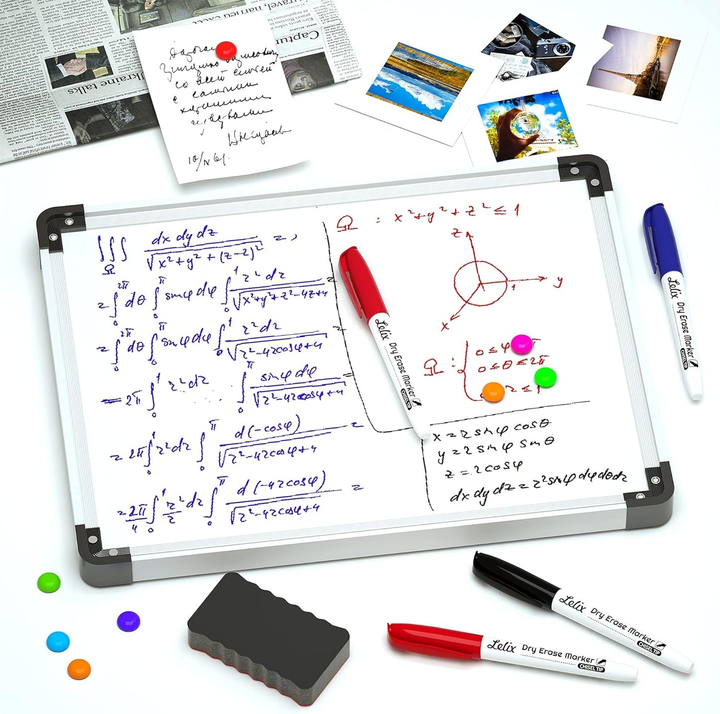 Lelix Dry Erase Markers, 42 Pack 14 Black+14 Blue+14Red Dry Erase Markers Chisel Tip,Dry Erase Markers Bulk,Whiteboard Markers for School, Office Supplies,Perfect for White Board, Mirror,Calender