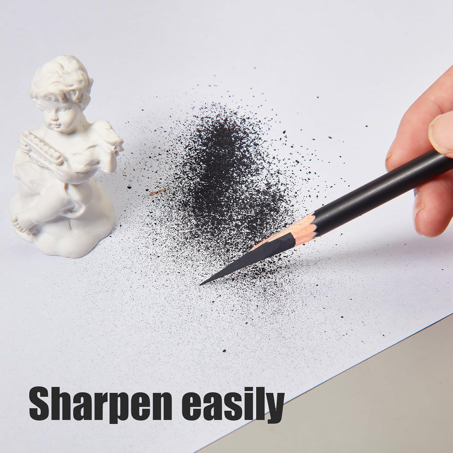 Geyoga 36 Pcs Professional Charcoal Pencils Soft, Medium and Hard for Drawing Charcoal Pencils for Sketching Shading Drawing Blending Portrait (Black,Assorted)