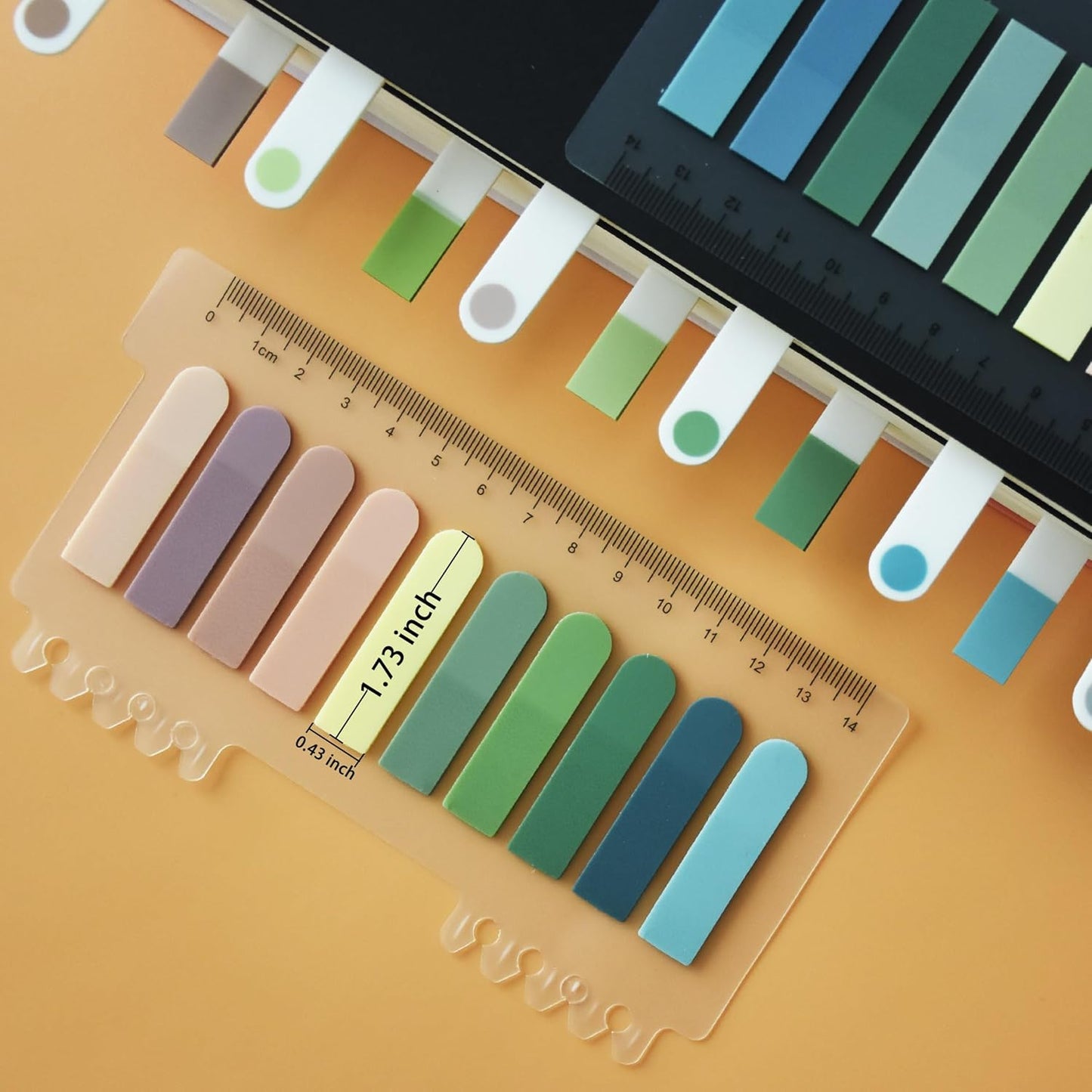 1600pcs Translucent Sticky Note Tabs, Morandi Page Markers for Annotating Books,Repositionable Book Flags Tabs Strip with Binders, Clear Sticky Notes,Page Tabs,Index Tabs