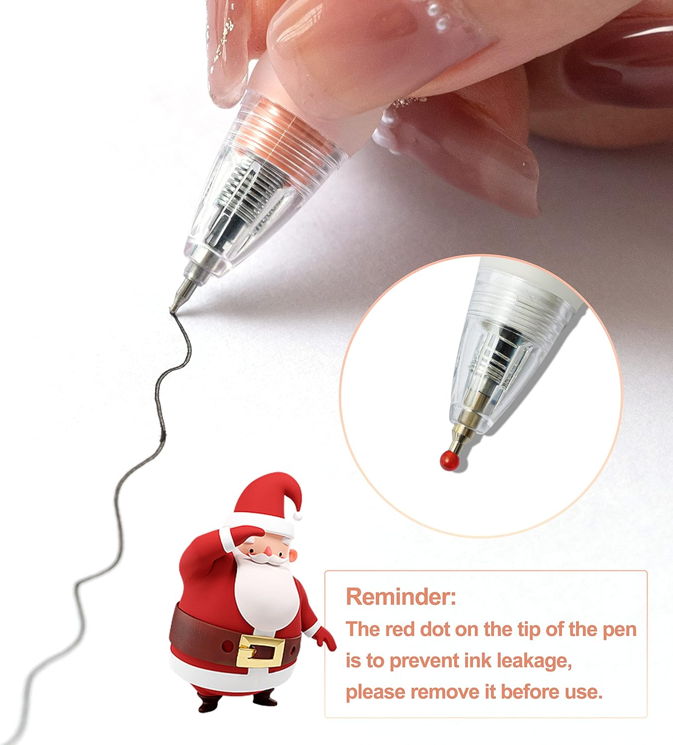 Linbsunne Ballpoint Pens Medium Point 1mm Black Ink Work Pen with Super Soft Grip Ball Point Pen for Men Women Retractable Office Pens (Gold Clip-6 count)