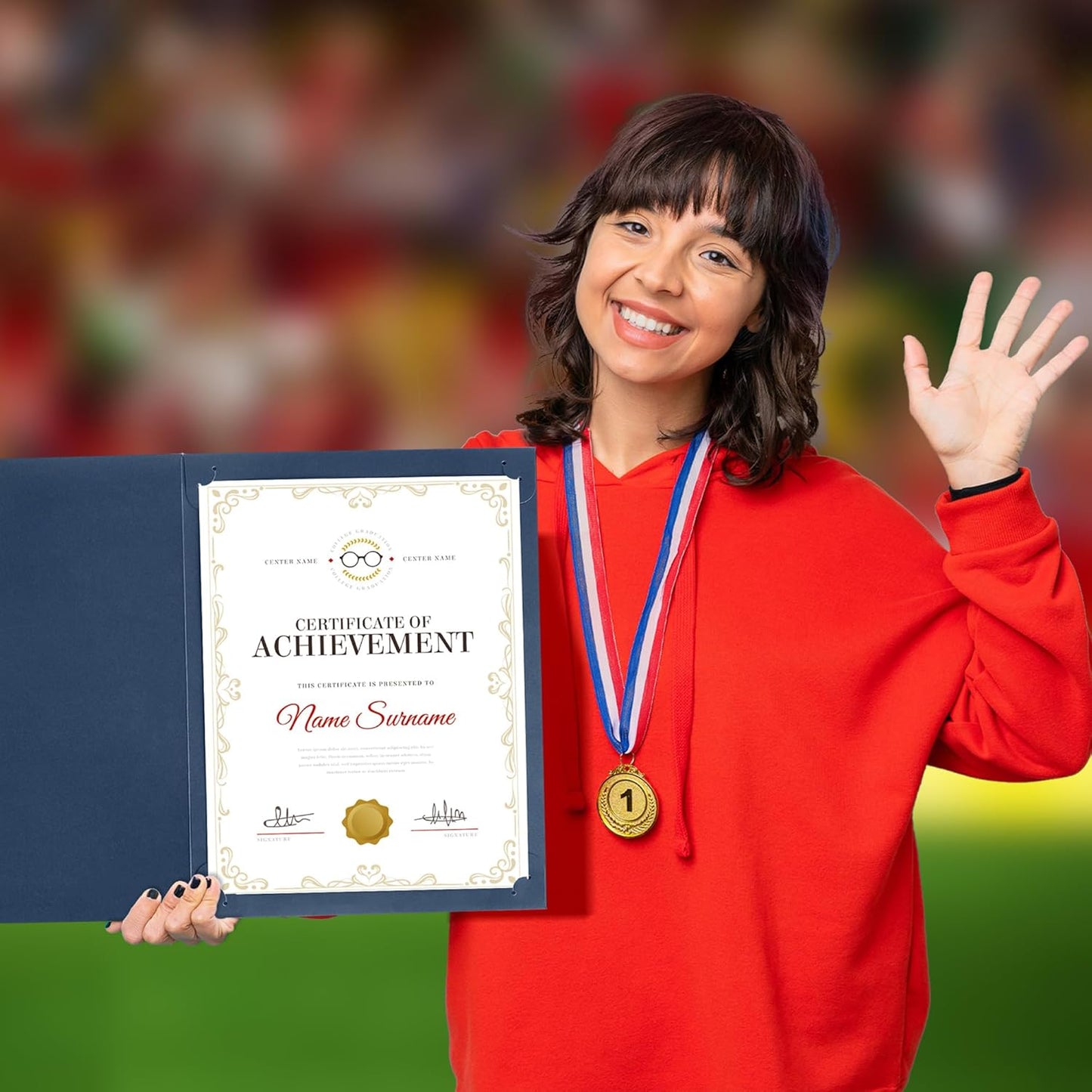 GNL Certificate Holders - 25 Packs Blue Diploma Holders, Certificate Covers with Gold Foil Border, for Letter Size 8.5 x 11 Certificate Paper, Award, Graduation, Documents