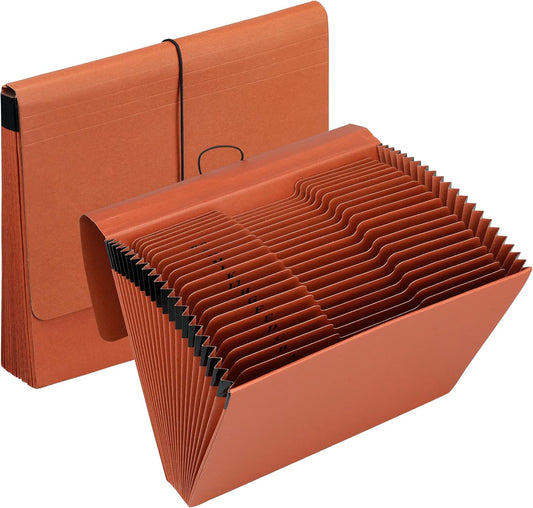 2 Packs Expanding File Pockets with Cover,21 Pockets Accordion File Organizer,Letter Size File Folder,Heavy Duty Expanding File Folder for Classroom,Home,Office and Travel