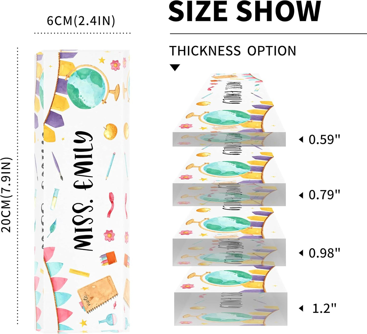 Gowelly Office Acrylic Teacher Name Plate for Desk |Desk Name Plate Personalized| Custom Teacher Appreciation Gifts in Bulk |Office Teacher Supplies Gifts for Women|Gifts for Teachers