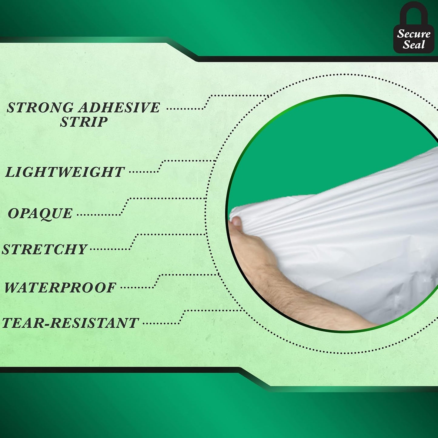 1500 Pack Secure Seal White Poly Mailers Shipping Bags - Safe Shipping with 14x17 Mailers Poly Bags - E-Commerce Poly Bags for Shipping - Self Sealing 2 Mil Poly Shipping Envelopes