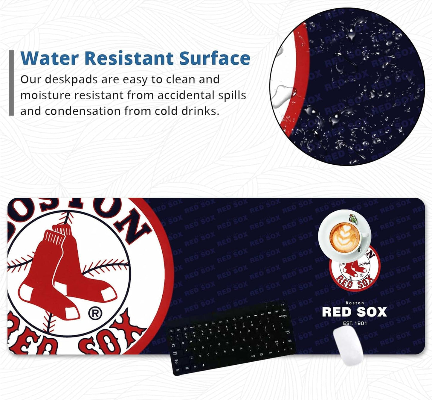 Extended Big Mouse Pad Large,XL Gaming Mouse Pad Desk Pad,31.5x11.8inch Long Computer Keyboard Mouse Mat Mousepad with 3mm Non-Slip Base and Stitched Edge for Home Office Work