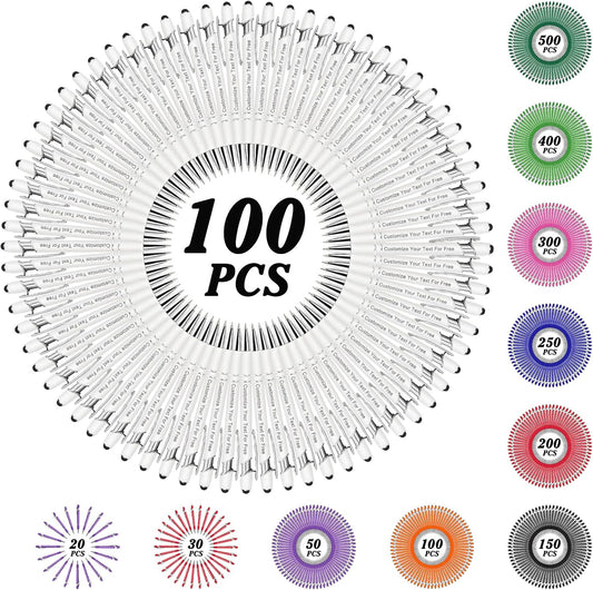 Max 500 Pcs Personalized Pens Bulk, Custom Pens with Free Engraving, Customized Stylus Tip Ballpoint Pen with Your Name Massage Text for School Office Business Graduation Anniversaries-100 Packs