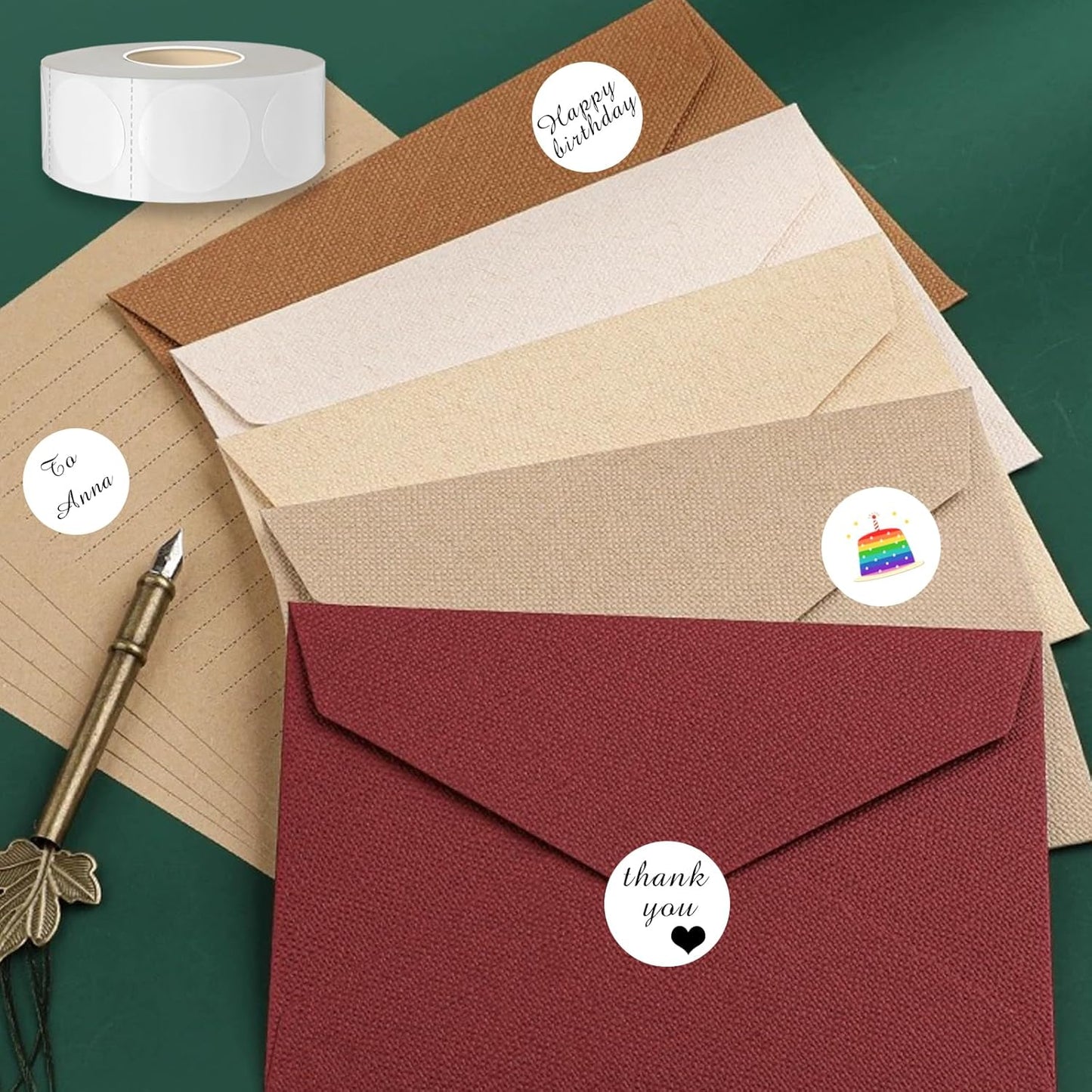 1 Inch White Round Thermal Sticker Labels, Self-Adhesive Circle Direct Thermal Label, Multi-Purpose Roll Sticker with Perforation Line（ 1000 Labels, 2 Rolls ）