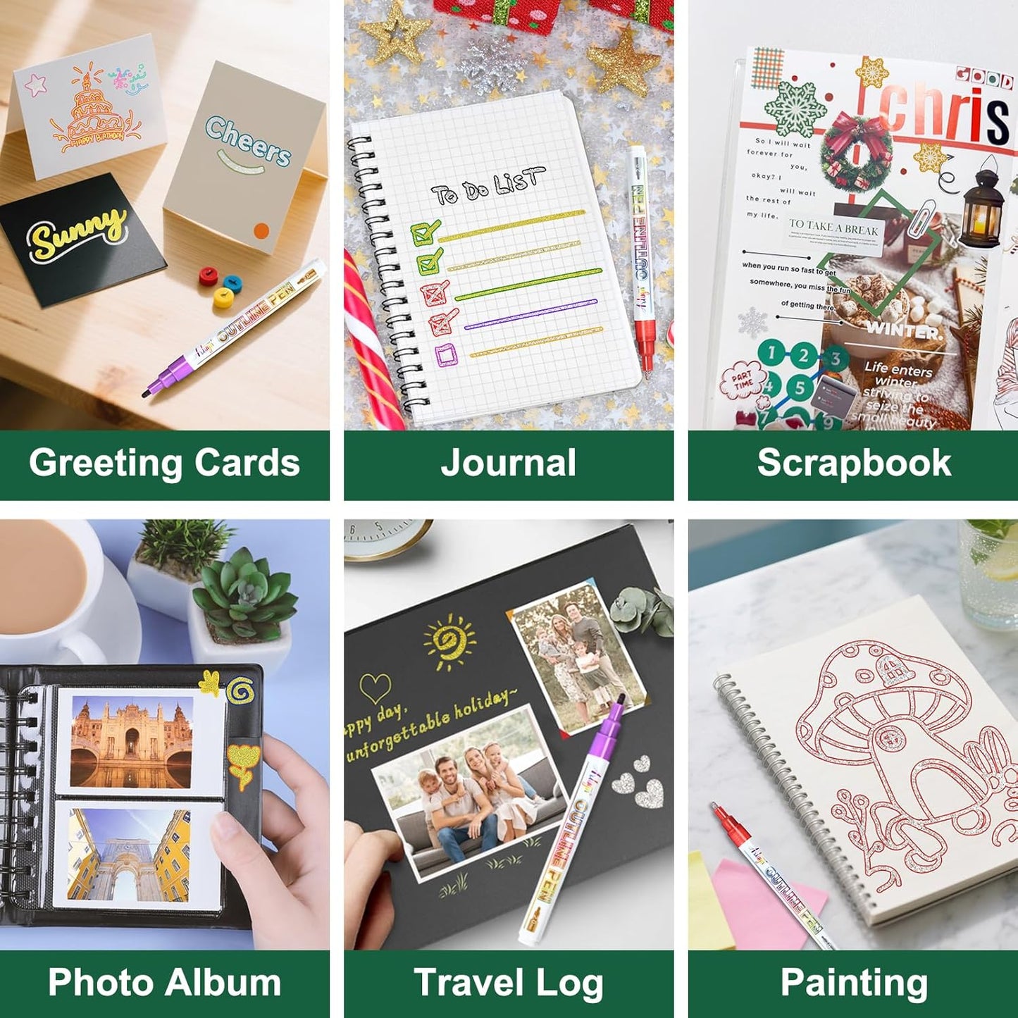 Glitter Markers Outline Pens, Teen Girl Gifts Trendy Stuff 4-16 Year Old, 18 Pack Gold and Silver Shimmer Metallic Marker Arts Crafts Supplies for Kids Ages 6 to 8, 9-12 Birthday Gifts for Tweens